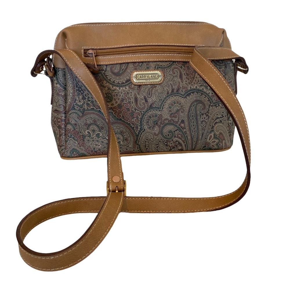 Vintage Carryland Paisley Eco-leather shoulder bag